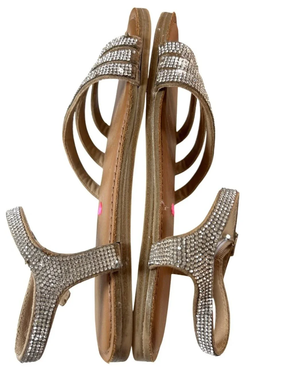 Steve Madden Girls Sandals Rhinestone Size 3